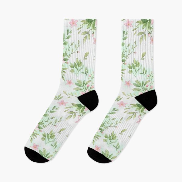 Item preview, Pastel Pink Blossom & Sage Leaf Bouquets Pattern designed and sold by Studio BC.