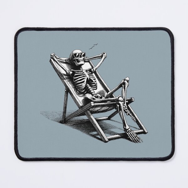 Item preview, Skeleton Relaxing In Beach Chair designed and sold by Lady-K-.
