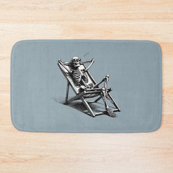 Item preview, Skeleton Relaxing In Beach Chair designed and sold by Lady-K-.