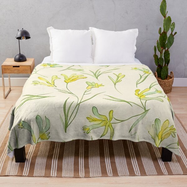 Item preview, Pale Buttercup Yellow Meadow Grass Botanical Pattern designed and sold by Studio BC.