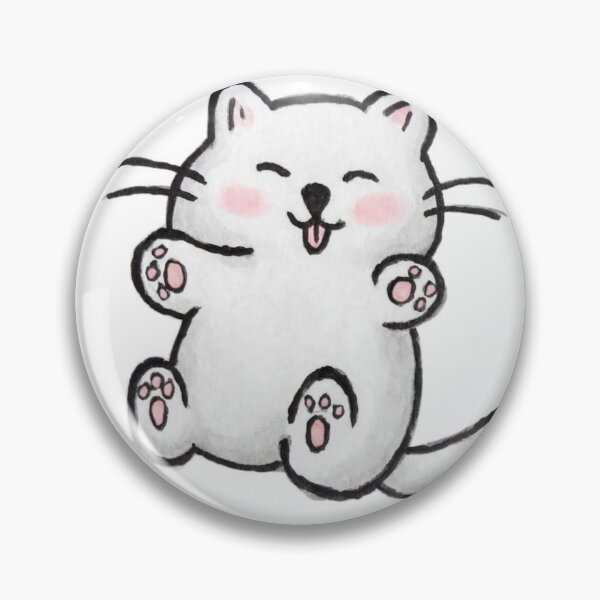 Item preview, Chonky Cat On Back - Cute Kawaii Belly Up Kitten designed and sold by ChanCreation.