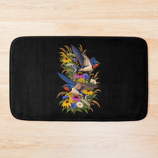 Item preview, Swallows Over Wildflowers designed and sold by RockitBaby.