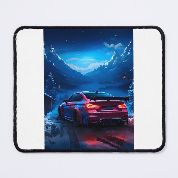 Item preview, Night Racer Coupe Driving Through Snowy Mountain Landscape designed and sold by Karnach.