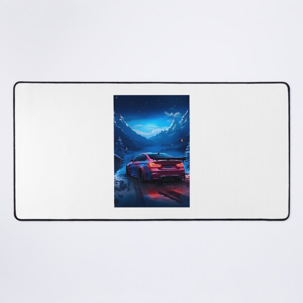 Item preview, Night Racer Coupe Driving Through Snowy Mountain Landscape designed and sold by Karnach.