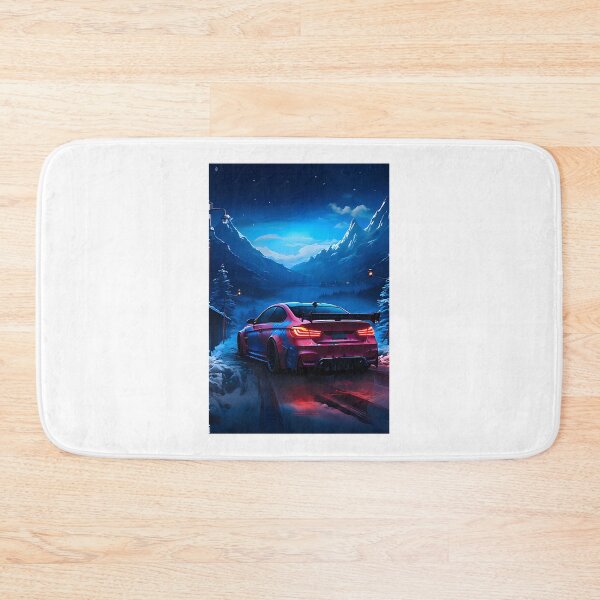 Item preview, Night Racer Coupe Driving Through Snowy Mountain Landscape designed and sold by Karnach.