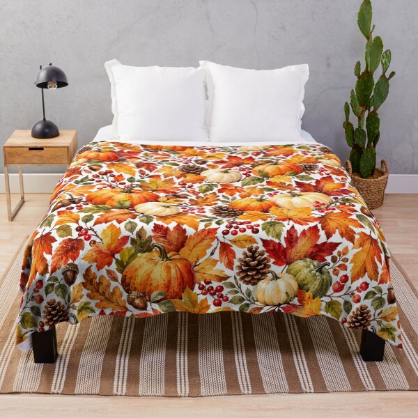 Item preview, Autumn Pumpkin Harvest Watercolor Pattern designed and sold by blankTeeShirt.