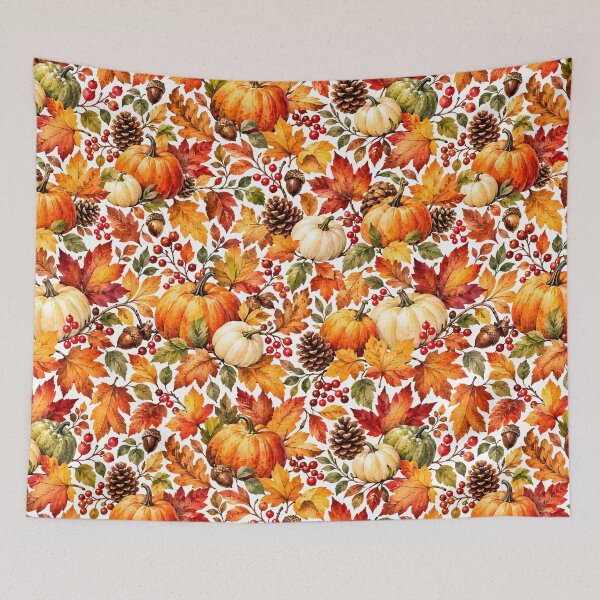 Item preview, Autumn Pumpkin Harvest Watercolor Pattern designed and sold by blankTeeShirt.