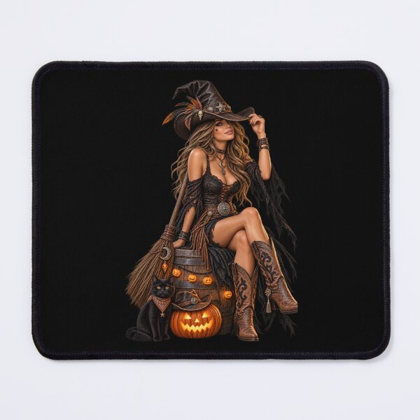 Item preview, Western Cowgirl Witch – Spooky Halloween Country Girl designed and sold by QuarterHorseArt by Just my Studio.