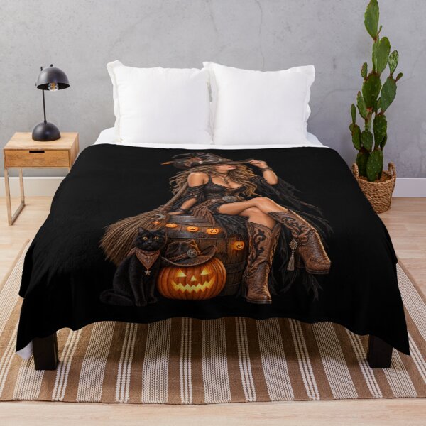 Item preview, Western Cowgirl Witch – Spooky Halloween Country Girl designed and sold by  QuarterHorseArt by Just my Studio.