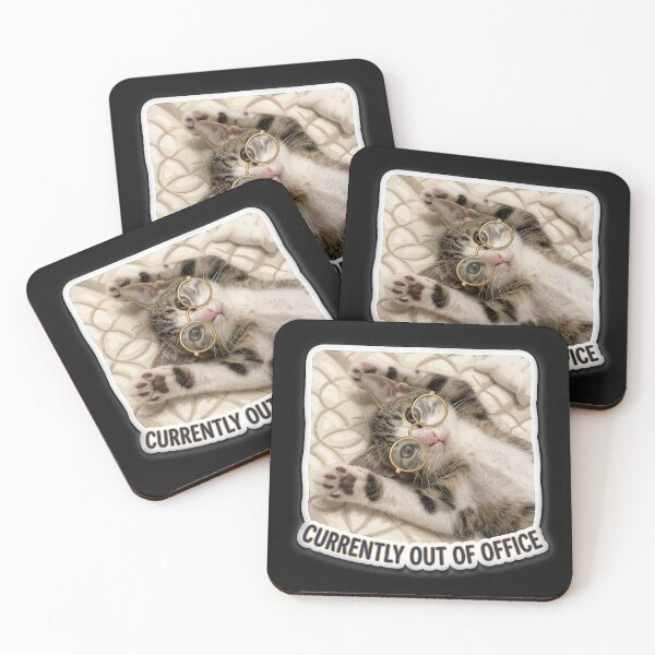 Item preview, Currently Out Of Office Cat - Funny Sleeping Kitten Design designed and sold by MeliMedO Art.