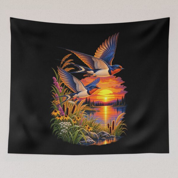 Item preview, Swallows at Sunset designed and sold by RockitBaby.