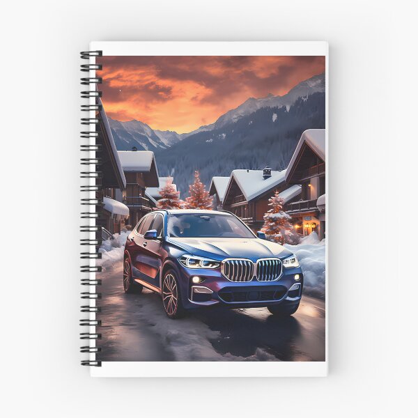 Item preview, Stylish SUV in Snowy Alpine Landscape with Cozy Cabins Winter Nature Scene designed and sold by Karnach.