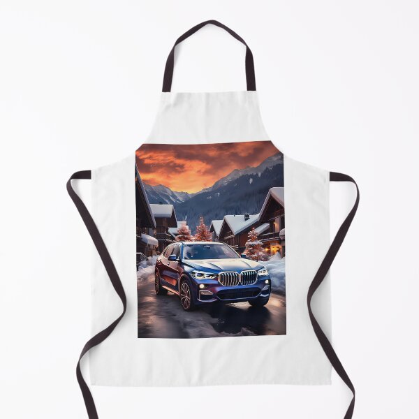 Item preview, Stylish SUV in Snowy Alpine Landscape with Cozy Cabins Winter Nature Scene designed and sold by Karnach.