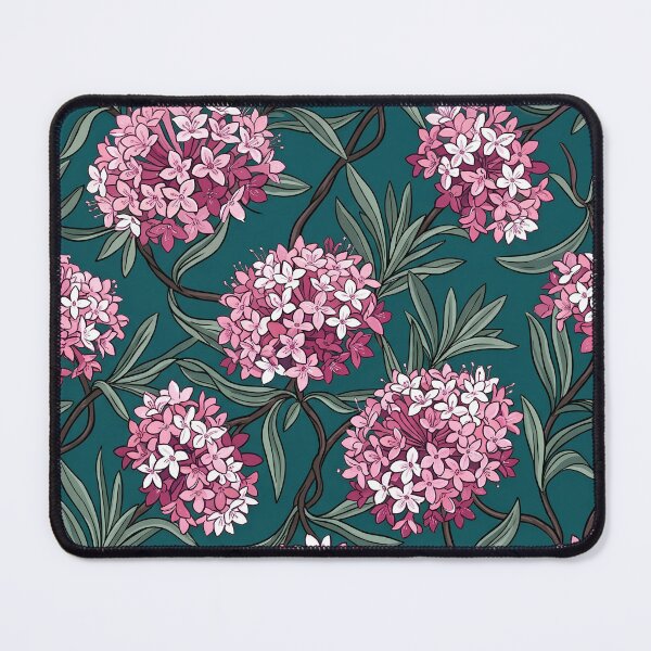 Item preview, Lilac Pom-Pom Wildflowers On Deep Teal Pattern designed and sold by Studio BC.