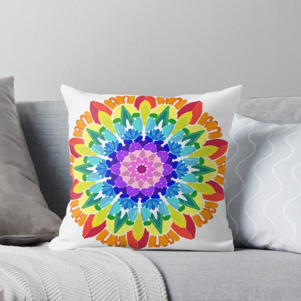 Item preview, Kaleidoscope Rainbow Lineless Geometric Mandala designed and sold by FioreDiCiliegio.