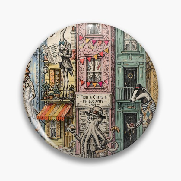 Item preview, Cartoon animal seaside view designed and sold by Judith Murphy.