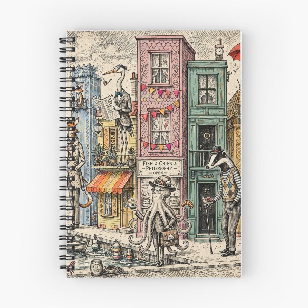 Item preview, Cartoon animal seaside view designed and sold by Judith Murphy.