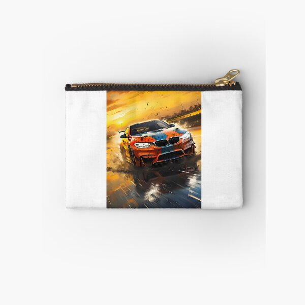Item preview, Sports Coupe Driving on Wet Race Track at Sunset Scenic Automotive Art designed and sold by Karnach.
