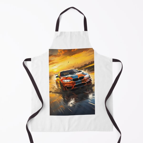 Item preview, Sports Coupe Driving on Wet Race Track at Sunset Scenic Automotive Art designed and sold by Karnach.