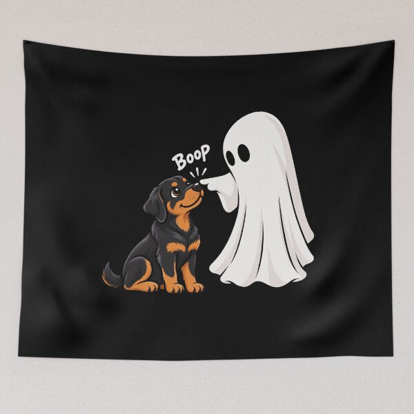 Item preview, Funny Ghost Rottweiler Dog Boop Halloween Design Mom Dad designed and sold by rafaeltto.
