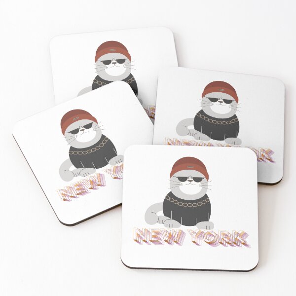 Item preview, cool streetwear cat New York retro urban typography  designed and sold by stileepensieri.