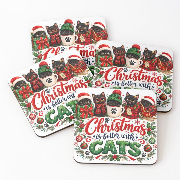 Item preview, Cozy Black Kitten Christmas Gift Boxes designed and sold by Pure Craft.
