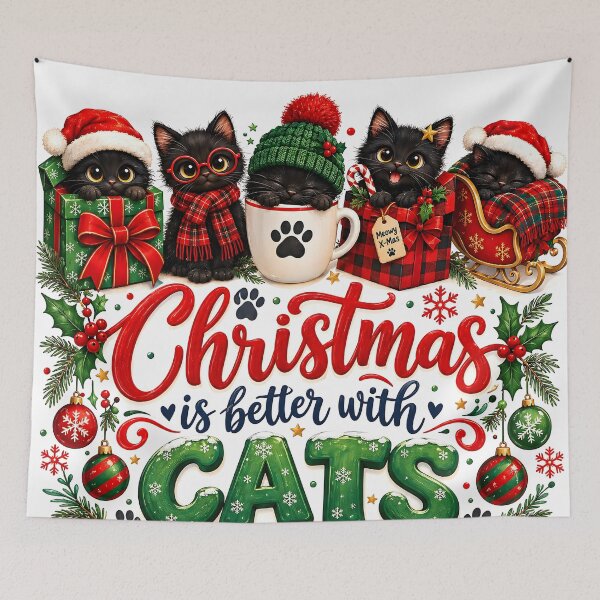 Item preview, Cozy Black Kitten Christmas Gift Boxes designed and sold by Pure Craft.