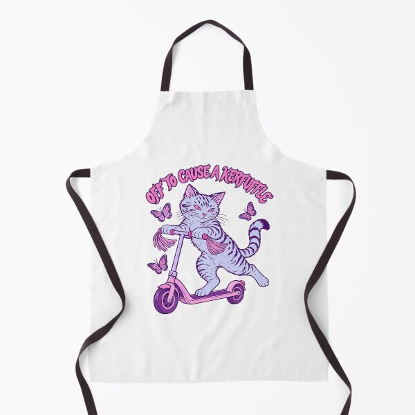 Item preview, Off To Cause A Kerfuffle Funny Cat Riding Scooter Graphic designed and sold by gamoreRony.