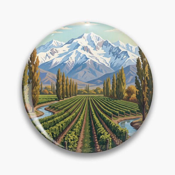 Item preview, Mendoza Argentina Vintage Travel Poster – Andes Malbec Vineyards Aconcagua designed and sold by Bomax121.