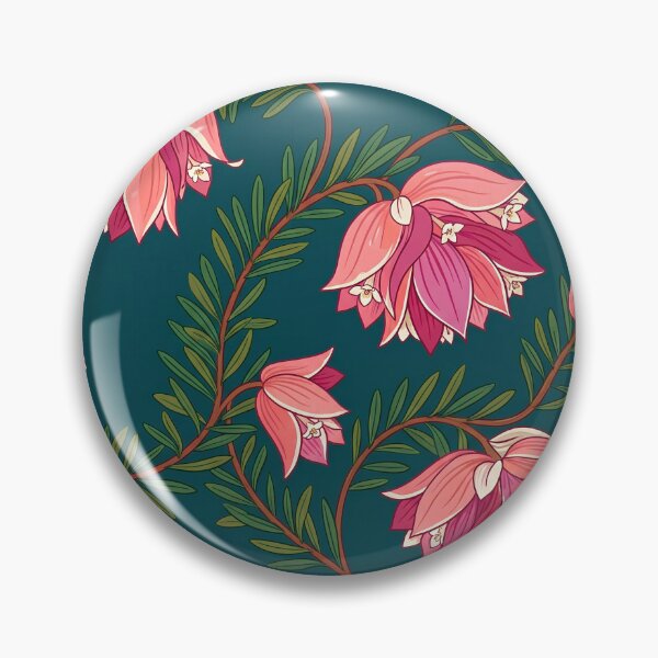 Item preview, Stylized Coral Bush Blossom Deep Forest Green Pattern designed and sold by Studio BC.
