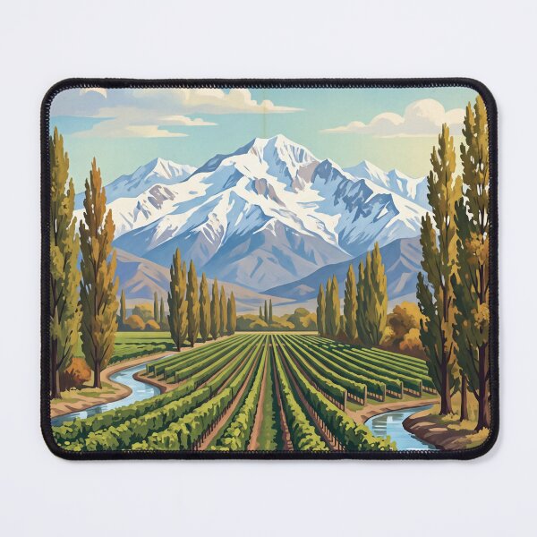 Item preview, Mendoza Argentina Vintage Travel Poster – Andes Malbec Vineyards Aconcagua designed and sold by Bomax121.