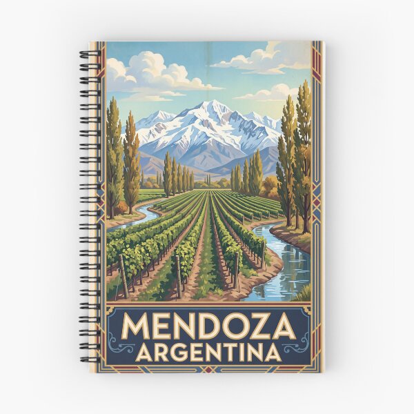Item preview, Mendoza Argentina Vintage Travel Poster – Andes Malbec Vineyards Aconcagua designed and sold by Bomax121.