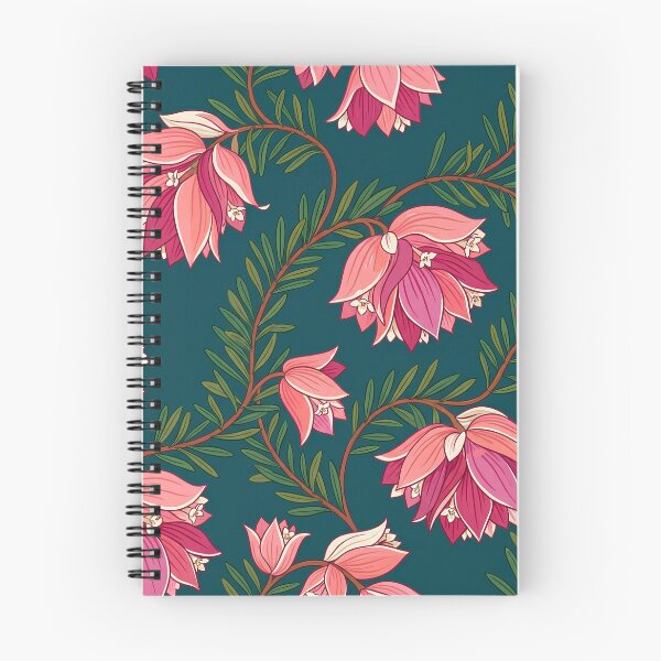 Item preview, Stylized Coral Bush Blossom Deep Forest Green Pattern designed and sold by Studio BC.