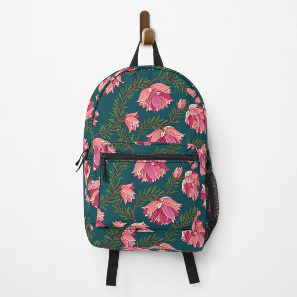 Item preview, Stylized Coral Bush Blossom Deep Forest Green Pattern designed and sold by Studio BC.