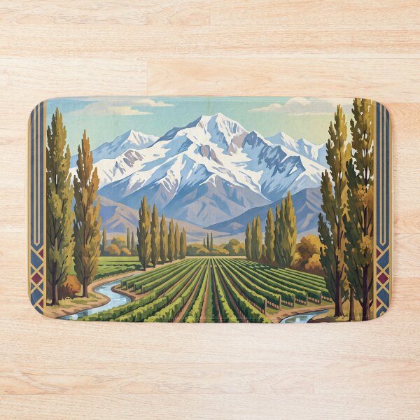 Item preview, Mendoza Argentina Vintage Travel Poster – Andes Malbec Vineyards Aconcagua designed and sold by Bomax121.