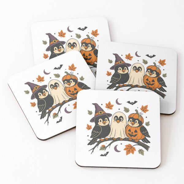 Item preview, Autumn Birds on a Branch Trio Happy Fall Halloween  designed and sold by DesignsByMarco.