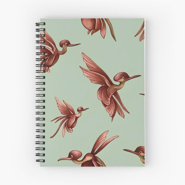 Item preview, Vintage Russet Flying Honeyeaters On Moss Pattern designed and sold by Studio BC.