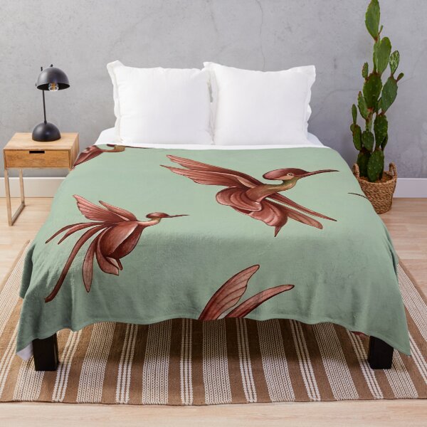 Item preview, Vintage Russet Flying Honeyeaters On Moss Pattern designed and sold by Studio BC.