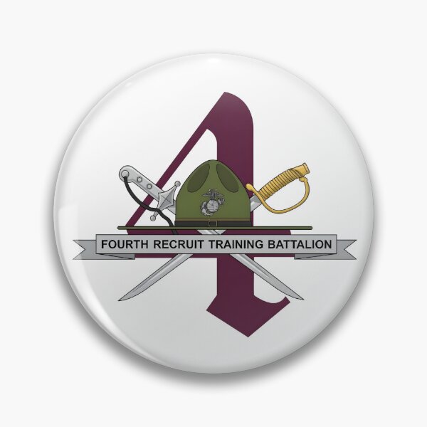 Artikelvorschau, Emblem des 4. Rekrutenausbildungsbataillons des USMC, MCRD Parris Island entworfen und verkauft von CharlieDesings.
