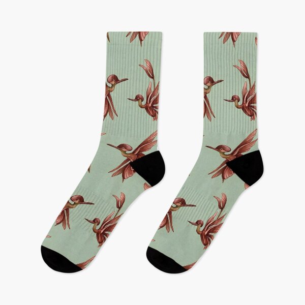 Item preview, Vintage Russet Flying Honeyeaters On Moss Pattern designed and sold by Studio BC.