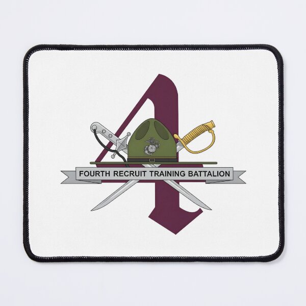 Item preview, USMC Fourth Recruit Training Battalion MCRD Parris Island Emblem designed and sold by CharlieDesings.