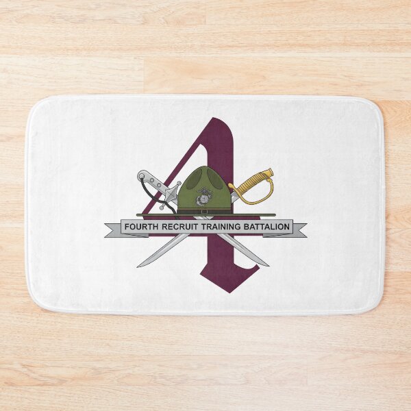 Item preview, USMC Fourth Recruit Training Battalion MCRD Parris Island Emblem designed and sold by CharlieDesings.