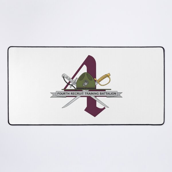 Item preview, USMC Fourth Recruit Training Battalion MCRD Parris Island Emblem designed and sold by CharlieDesings.
