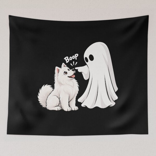 Item preview, Funny Ghost Samoyed Dog Boop Halloween Design Mom Dad designed and sold by rafaeltto.