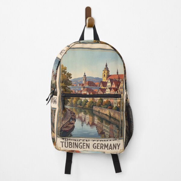 Artikelvorschau, Tübingen, Deutschland – Vintage-Reiseplakat: Neckar, Stocherkahnfahrt, Hölderlin-Turm, Altstadt entworfen und verkauft von Bomax121.