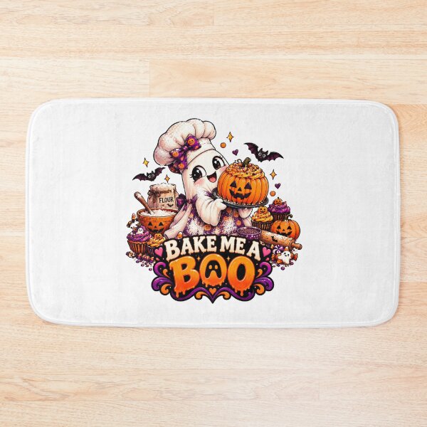 Item preview, Bake Me a Boo Halloween Design, Cute Ghost Baker, Pumpkin Dessert, Funny Halloween Baking designed and sold by Pixanova.