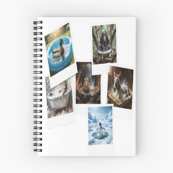 Item preview, Wild Animals Bathing Funny Bath Collection designed and sold by AfresStudio.