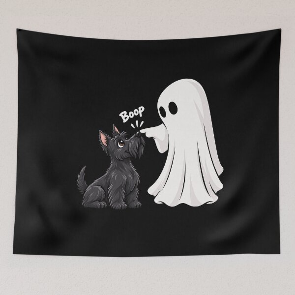 Artikelvorschau, Lustiges Geister-Schottischer-Terrier-Hunde-Boop-Halloween-Design Mama Papa entworfen und verkauft von rafaeltto.