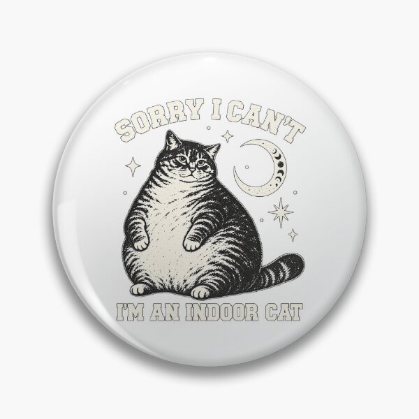 Item preview, Sorry I Cant Im An Indoor Cat Funny Introvert Fat Tabby Graphic designed and sold by gamoreRony.