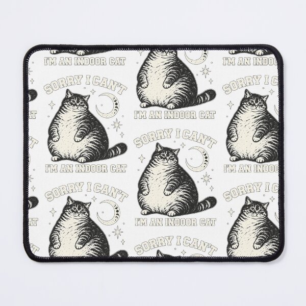 Item preview, Sorry I Cant Im An Indoor Cat Funny Introvert Fat Tabby Graphic designed and sold by gamoreRony.